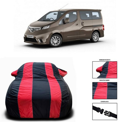 ANTHUB Car Cover For Nissan Evalia (With Mirror Pockets)(Red, Black)