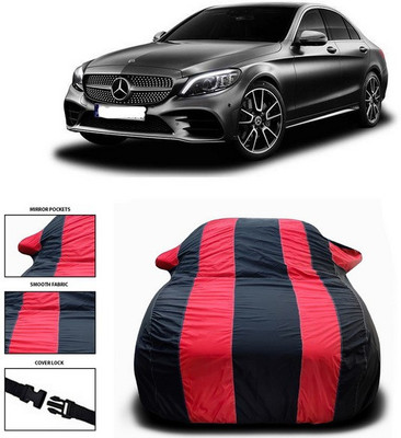 ANTHUB Car Cover For Mercedes Benz C280 (With Mirror Pockets)(Red, Black)