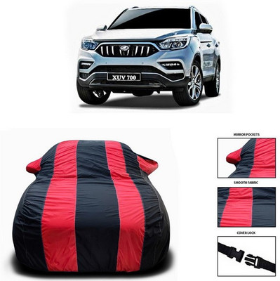 ANTHUB Car Cover For Mahindra XUV 700 (With Mirror Pockets)(Red, Black)