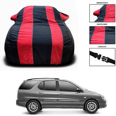 ANTHUB Car Cover For Tata Indigo Marina (With Mirror Pockets)(Red, Black)