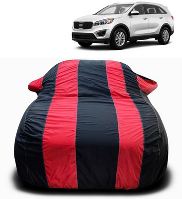 SEBONGO Car Cover For Kia Sorento (With Mirror Pockets)(Red, Black)