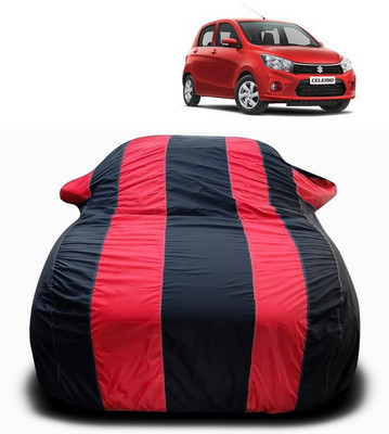 ANTHUB Car Cover For Maruti Suzuki Celerio (With Mirror Pockets)(Red, Black)