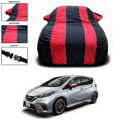 ANTHUB Car Cover For Nissan NOTE (With Mirror Pockets)(Red, Black)