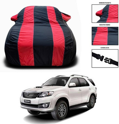 ANTHUB Car Cover For Toyota Fortuner Old (With Mirror Pockets)(Red)