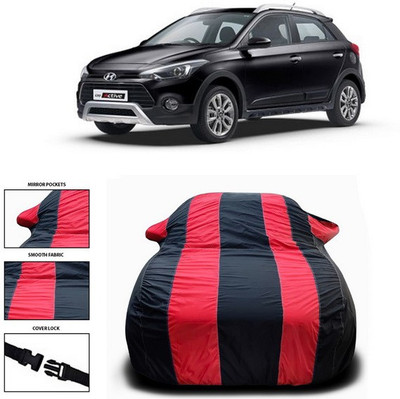ANTHUB Car Cover For Hyundai i20 Active (With Mirror Pockets)(Red, Black)