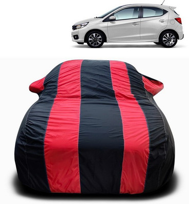 ANTHUB Car Cover For Honda BRV (With Mirror Pockets)(Red, Black)
