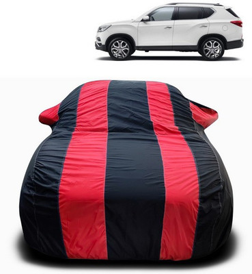 ANTHUB Car Cover For Mahindra XUV400 (With Mirror Pockets)(Red, Black)