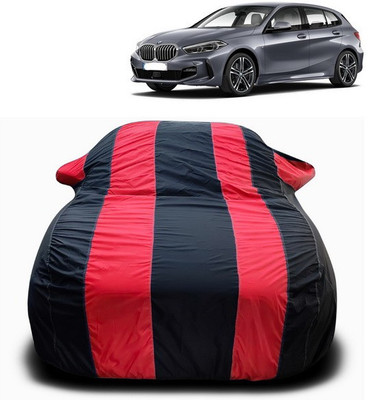 SEBONGO Car Cover For BMW 1 Series (With Mirror Pockets)(Red, Black)