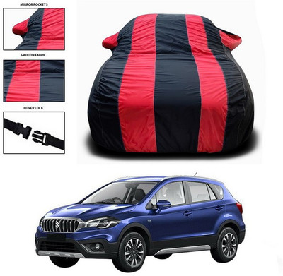ANTHUB Car Cover For Maruti Suzuki S-Cross (With Mirror Pockets)(Red, Black)