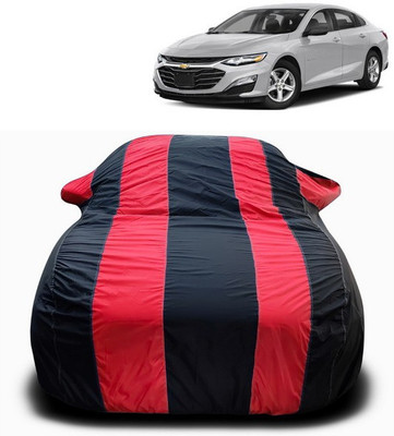 ANTHUB Car Cover For Chevrolet Cruze (With Mirror Pockets)(Red, Black)