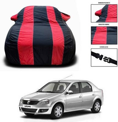 ANTHUB Car Cover For Renault Logan (With Mirror Pockets)(Red)