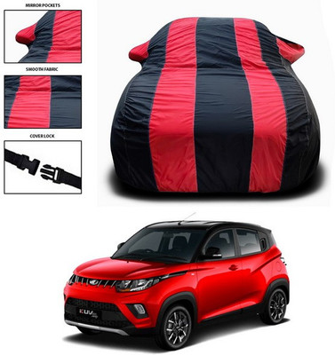 SEBONGO Car Cover For Mahindra KUV100 (With Mirror Pockets)(Red)