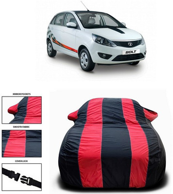 ANTHUB Car Cover For Tata Bolt (With Mirror Pockets)(Red, Black)