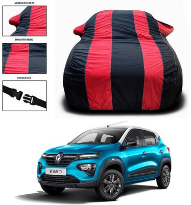 ANTHUB Car Cover For Renault Kwid (With Mirror Pockets)(Red)