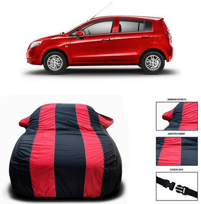 ANTHUB Car Cover For Chevrolet Sail UVA (With Mirror Pockets)(Red, Black)