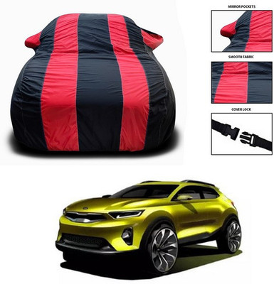 ANTHUB Car Cover For Kia QYI (With Mirror Pockets)(Red, Black)
