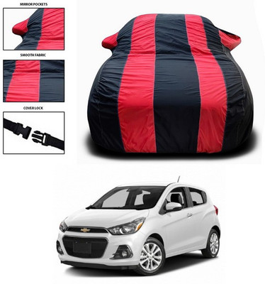 ANTHUB Car Cover For Chevrolet Spark (With Mirror Pockets)(Red)