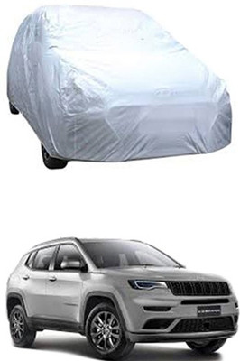 Toy Ville Car Cover For Jeep Compass Facelift (Without Mirror Pockets)(Silver)