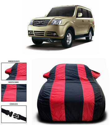 ANTHUB Car Cover For Tata Sumo Grande MK II (With Mirror Pockets)(Red, Black)