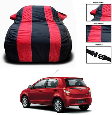 ANTHUB Car Cover For Toyota Etios Liva (With Mirror Pockets)(Red)