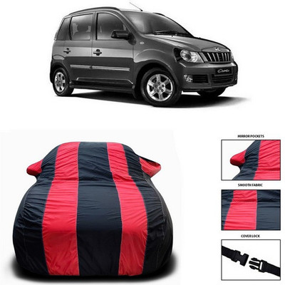 ANTHUB Car Cover For Mahindra Quanto (With Mirror Pockets)(Red, Black)