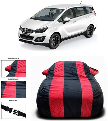 ANTHUB Car Cover For Mahindra Marazzo (With Mirror Pockets)(Red, Black)