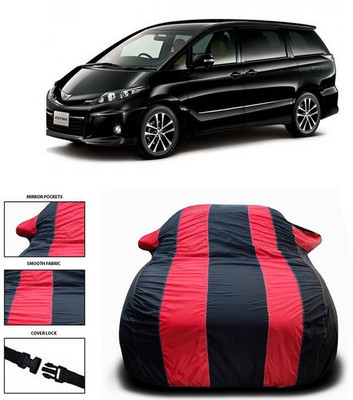 SEBONGO Car Cover For Toyota Estima (With Mirror Pockets)(Red, Black)