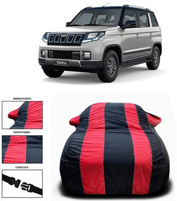 ANTHUB Car Cover For Mahindra TUV300 (With Mirror Pockets)(Red, Black)