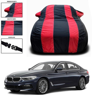 SEBONGO Car Cover For BMW 5 Series (With Mirror Pockets)(Red)