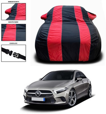 SEBONGO Car Cover For Mercedes Benz A-Class Sedan (With Mirror Pockets)(Red, Black)
