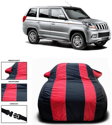 SEBONGO Car Cover For Mahindra TUV300 Plus Facelift (With Mirror Pockets)(Red)
