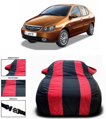 ANTHUB Car Cover For Tata Indigo eCS (With Mirror Pockets)(Red, Black)