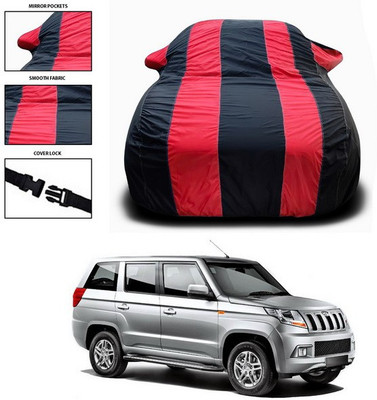 SEBONGO Car Cover For Mahindra TUV300 Plus Facelift (With Mirror Pockets)(Red)