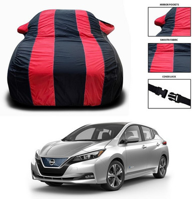 ANTHUB Car Cover For Nissan Leaf EV (With Mirror Pockets)(Red, Black)