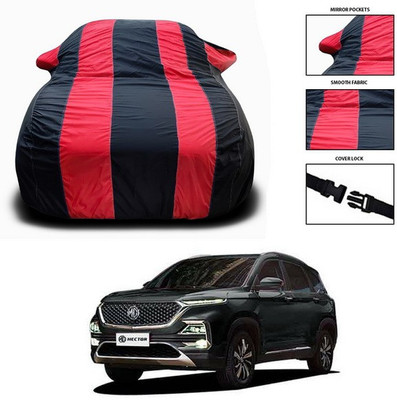 ANTHUB Car Cover For MG Hector (With Mirror Pockets)(Red, Black)