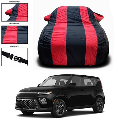 ANTHUB Car Cover For Kia Soul (With Mirror Pockets)(Red, Black)