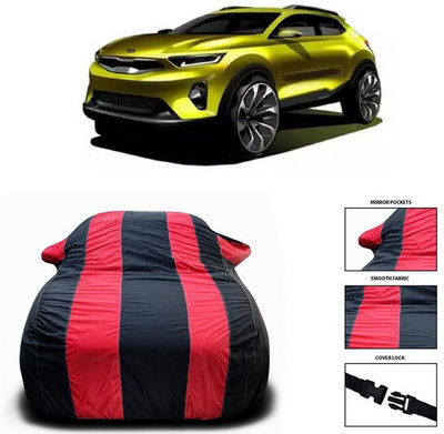 ANTHUB Car Cover For Kia QYI (With Mirror Pockets)(Red, Black)