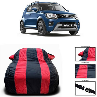 ANTHUB Car Cover For Maruti Suzuki Ignis (With Mirror Pockets)(Red)