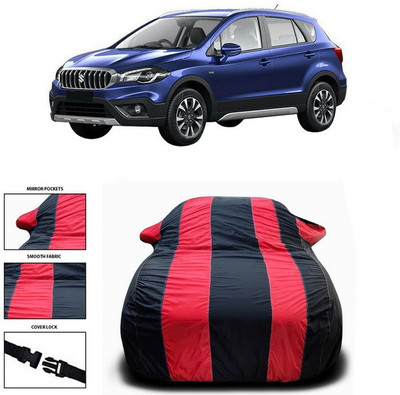 ANTHUB Car Cover For Maruti Suzuki S-Cross (With Mirror Pockets)(Red, Black)