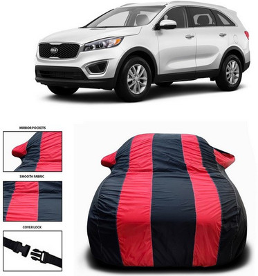 ANTHUB Car Cover For Kia Sorento (With Mirror Pockets)(Red, Black)