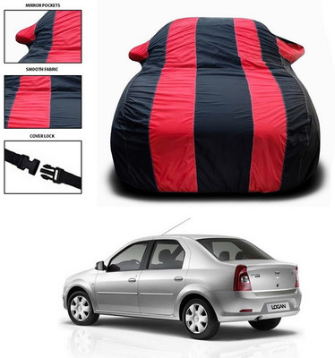 ANTHUB Car Cover For Mahindra Logan Edge (With Mirror Pockets)(Red)
