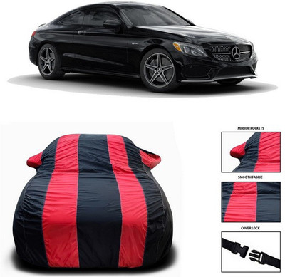 ANTHUB Car Cover For Mercedes Benz C220 (With Mirror Pockets)(Red)