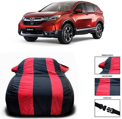 ANTHUB Car Cover For Honda CR-V (With Mirror Pockets)(Red, Black)