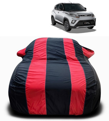 SEBONGO Car Cover For Mahindra KUV100 NXT (With Mirror Pockets)(Red, Black)