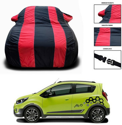 ANTHUB Car Cover For Chevrolet Beat (With Mirror Pockets)(Red)