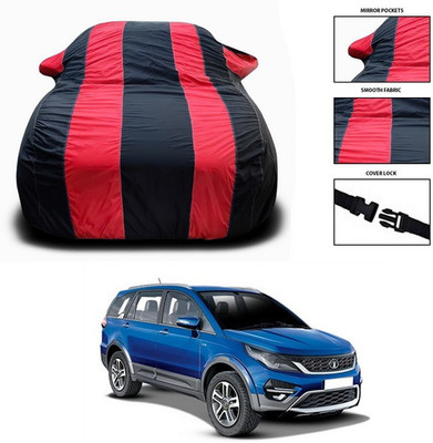 ANTHUB Car Cover For Tata Hexa (With Mirror Pockets)(Red, Black)