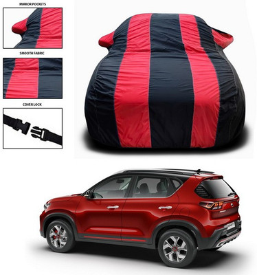 ANTHUB Car Cover For Kia Sonet (With Mirror Pockets)(Red)