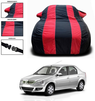 ANTHUB Car Cover For Mahindra Verito (With Mirror Pockets)(Red, Black)