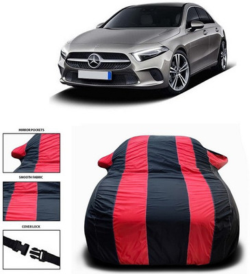 SEBONGO Car Cover For Mercedes Benz A-Class Sedan (With Mirror Pockets)(Red, Black)