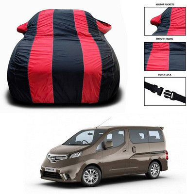 ANTHUB Car Cover For Nissan Evalia (With Mirror Pockets)(Red, Black)
